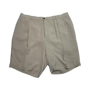 Tommy Bahama Relax Pleated Khaki Tan Dress Shorts Size 38 Silk Blend Men’s Class